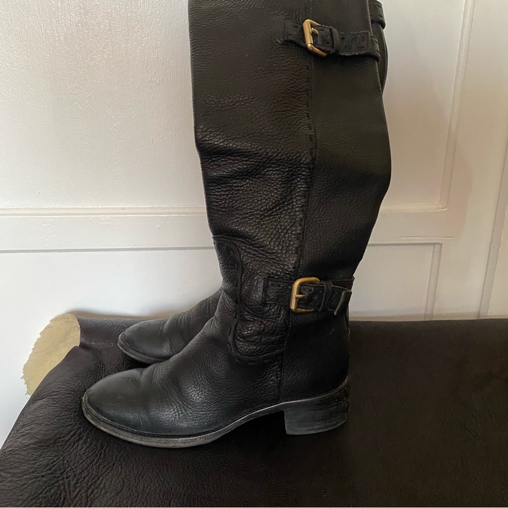 Fendi Leather Riding Boots